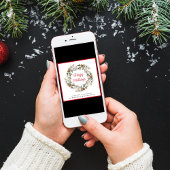 Elegante Zakelijke Logo QR Code Zakelijke Kerstmis Feestdagenkaart