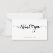 Elegante Zakelijke Logo Script Bedankt Notitiekaartje (Voorkant)