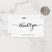 Elegante Zakelijke Logo Script Bedankt Notitiekaartje (Voorkant / Achterkant in situ)