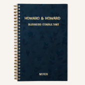 Elegante Zakelijke Monogram CHECKLIST Notitieboek (Voorkant)