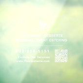 Elegante zakelijke monogram QR-code telefoonnummer Raamsticker (Vel 3)