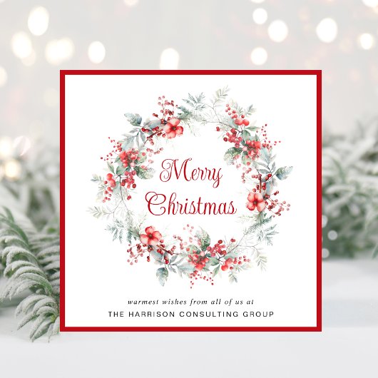 Elegante zakelijke QR-code Corporate Christmas Feestdagenkaart