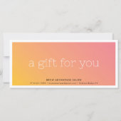 ELEGANTE zakelijke schoonheidssalon geel roze ombr (Achterkant)