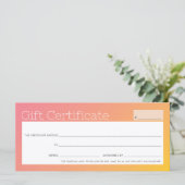 ELEGANTE zakelijke schoonheidssalon geel roze ombr (Staand voorkant)