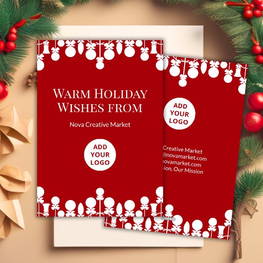 Elegante zakelijke vakantie Kaart | Gepersonalisee