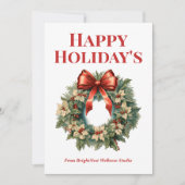 Elegante zakelijke vakantie Kaart met bedrijfsnaam (Voorkant)