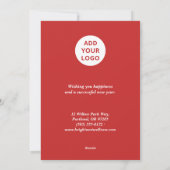 Elegante zakelijke vakantie Kaart met bedrijfsnaam (Achterkant)