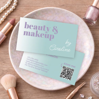 Elegante Zakelijke Visagist Viskaart Visitekaartje