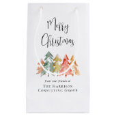 Elegante zakelijke vrolijke kerstvakantie klein cadeauzakje (Voorkant)
