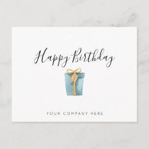 Elegante Zakelijke Waterverf Cadeau Verjaardag   Briefkaart