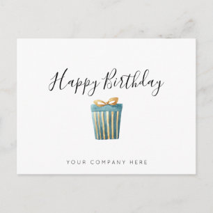 Elegante Zakelijke Waterverf Cadeau Verjaardag   Briefkaart