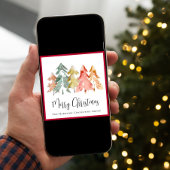 Elegante zakelijke Waterverf Vrolijk kerstfeest Feestdagenkaart