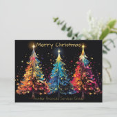 Elegante zakelijke zakelijke kerstvakantie Kaart (Staand voorkant)