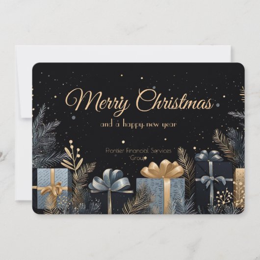 Elegante zakelijke zakelijke kerstvakantie Kaart (Voorkant)