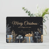 Elegante zakelijke zakelijke kerstvakantie Kaart (Staand voorkant)