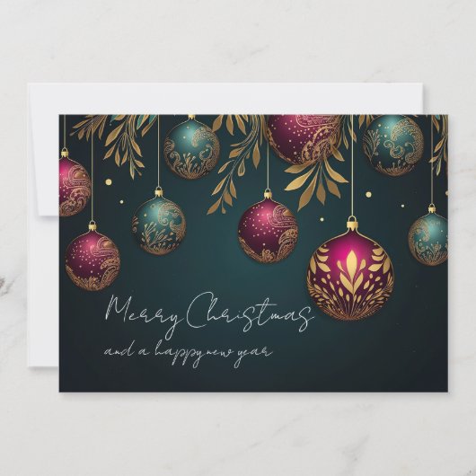 Elegante zakelijke zakelijke kerstvakantie Kaart (Voorkant)