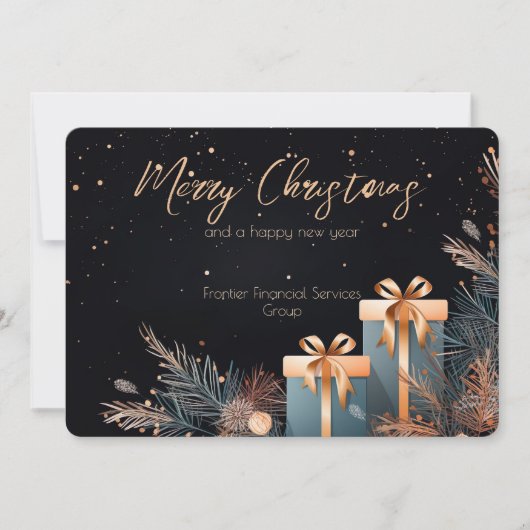 Elegante zakelijke zakelijke kerstvakantie Kaart (Voorkant)