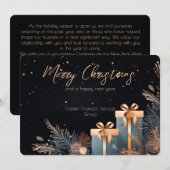Elegante zakelijke zakelijke kerstvakantie Kaart (Voorkant / Achterkant)