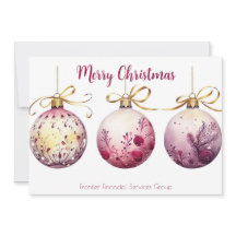 Elegante zakelijke zakelijke kerstvakantie Kaart