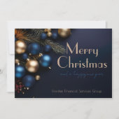 Elegante zakelijke zakelijke kerstvakantie Kaart (Voorkant)