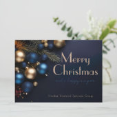 Elegante zakelijke zakelijke kerstvakantie Kaart (Staand voorkant)