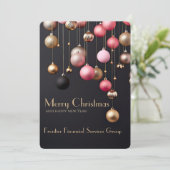 Elegante zakelijke zakelijke kerstvakantie Kaart (Staand voorkant)