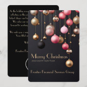 Elegante zakelijke zakelijke kerstvakantie Kaart (Voorkant / Achterkant)