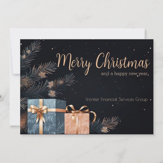 Elegante zakelijke zakelijke kerstvakantie Kaart (Voorkant)