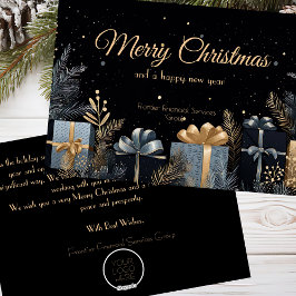 Elegante zakelijke zakelijke kerstvakantie Kaart