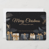 Elegante zakelijke zakelijke kerstvakantie Kaart (Voorkant)