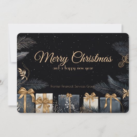 Elegante zakelijke zakelijke kerstvakantie Kaart (Voorkant)