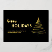 Elegante zakelijke zwarte goud folie feestdagen ka (Voorkant)