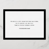 Elegante zakelijke zwarte goud folie feestdagen ka (Achterkant)