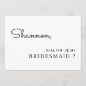 Elegante Zal Je Mijn Bruidsmeisje Zijn Uitnodiging (Voorkant)