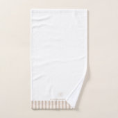 Elegante Zand Dollar Stripes Familienaam Bad Handdoek (Handdoek)