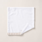 Elegante Zand Dollar Stripes Familienaam Bad Handdoek (Wasdoekje)