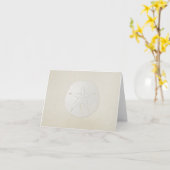 Elegante Zanddollar Blank Note Kaart (Gele Bloem)