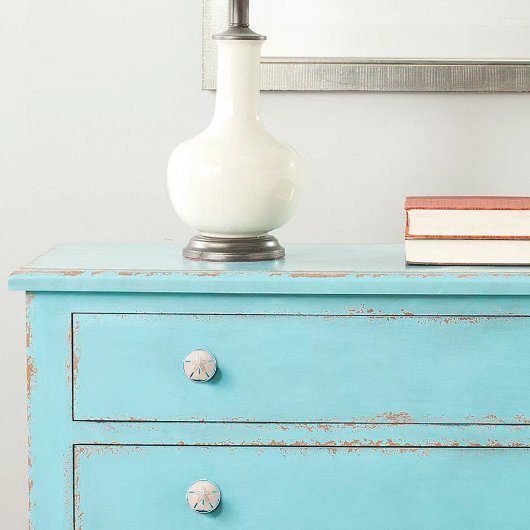 Elegante zanddollars kustdecoratie  keramische knop