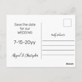 Elegante Zandfoto Sla de datum Uitnodiging op (Achterkant)