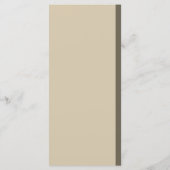 Elegante zandgroene bruiloft menu (Achterkant)