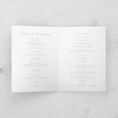 Elegante zandkleurige neutrale traditionele trouw programma (Binnen)