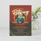 Elegante  zazzle pensioenuitnodigingen kaart (Staand voorkant)