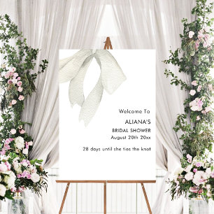 Elegante 'Ze Krijgt de Knoop Door' Bruidsborrel We Poster