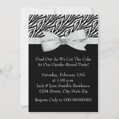 Elegante Zebra gender Reveal Shower Kaart (Achterkant)