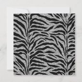 Elegante zebra-huwelijk kaart (Achterkant)