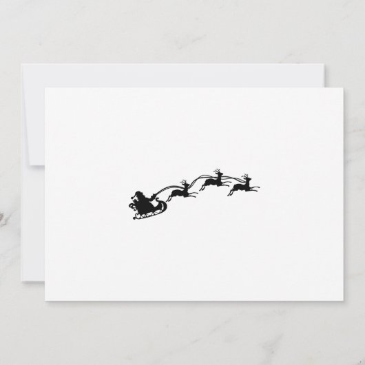 Elegante Zebra Kerstfeest Uitnodiging (Achterkant)