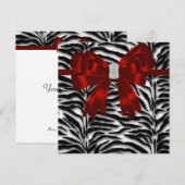 Elegante Zebra Rood en Zwart voor Iedere Gelegenhe Kaart (Voorkant / Achterkant)