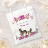 Elegante zebra roze bloem baby shower feestje bedankzakje (Geknipt)