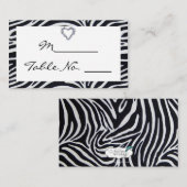 Elegante Zebra Stripe Wedding Place Card Plaatskaartje (Voorkant / Achterkant)