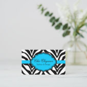 Elegante zebraprint visitekaartje (Staand voorkant)